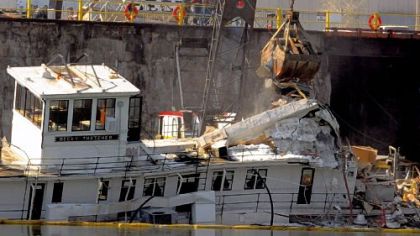 Work starts Monday morning on the demolition of the Becky Thatcher.