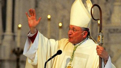 Bishop David A. Zubik drew a standing ovation for an emotional homily describing his pain over the furor surrounding Pope Benedict XVI's past response to two sex abuse cases.