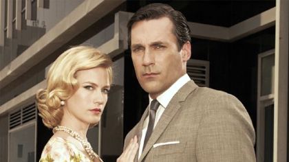 Betty Draper (January Jones) and Don Draper (Jon Hamm) on AMC's "Mad Men."