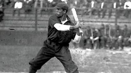 Pete Hill batting.