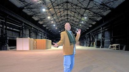 Robert Stewart, film fund director of Mogul Mind, stands in one of the Strip District soundstages used for movie, TV or commercial productions.