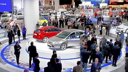 Ford Motor Co.'s redesigned 2011 Focus compact, above, and the Toyota Venza crossover, below, are two of the cars on display during the 2010 North American International Auto Show. The 2010 Detroit auto show runs through Jan. 24.
