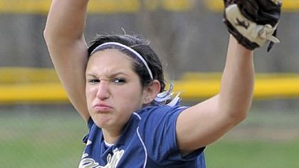 Franklin Regional pitcher Ally Vrcek works against a Knoch batter in a game last week.
