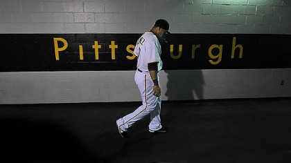 Pirates third baseman Pedro Alvarez makes his way to the field at PNC Park Tuesday.
