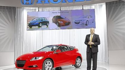 John Mendel, executive vice president of American Honda Motor Co., introduces the 2011 Honda CR-Z.