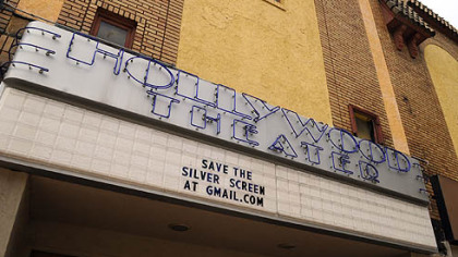 The recently closed Hollywood Theater awaits a new owner.