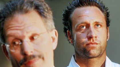Jeff Reed, right, with his lawyer. A judge dismissed remaining charges against the Steelers kicker stemming from an October incident outside a North Side bar
