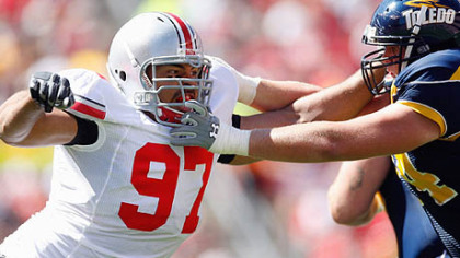 Ohio State defensive lineman Cameron Heyward is projected to be a first-round pick in next year's NFL draft.
