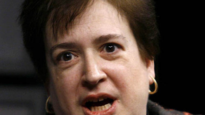 U.S. Solicitor General Elena Kagan speaks during a panel at the Newseum in Washington.