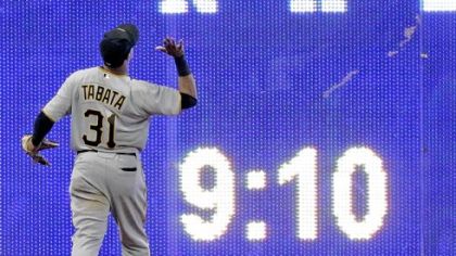 After dropping their fifth in a row on the road Saturday night, the Pirates would have to say no to that question. Left fielder Jose Tabata knocks a beach ball back into the stands at Miller Park.