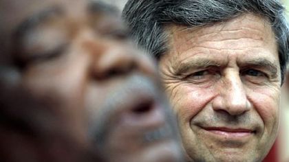 Rep. Joe Sestak, D-Pa., above, looks on as he receives an endorsement from the Rev. Leonard C. Goins in Philadelphia on Monday.