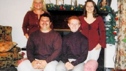 The Zicarelli family in their living room the last Christmas they were all together. Rocco Zicarelli died in 2004 following a concussion at football practice.