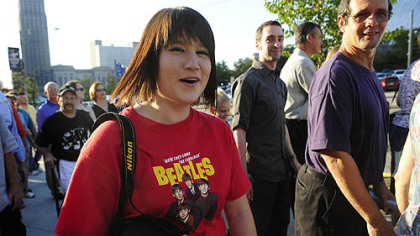 Fans go to the Consol Energy Center for the opening with the Paul McCartney Concert Aug. 18.