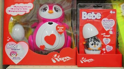 "Penbo" and "Bebe" by Oakland company Bossa Nova Robotics are on the shelves in major retailers.