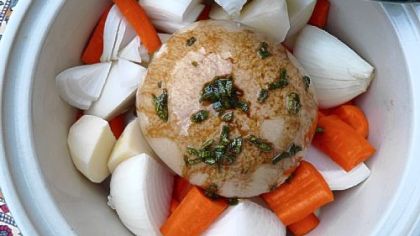 Tofurky's Vegetarian Roast ready for the oven.