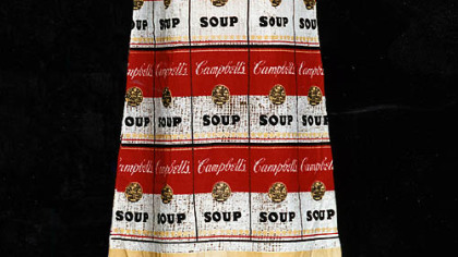 Campbell Soup dress inspried by Andy Warhol
