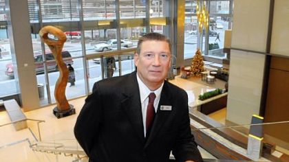 Glenn Putas' new job is a security guard at the Fairmont Pittsburgh hotel, Downtown.