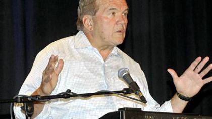 Former Pennnsylvania Governor Tom Ridge speaks at the Pittsburgh Business Times Energy Conference about Marcellus Shale drilling.
