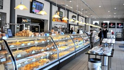 The cases inside the Oakmont Bakery in Oakmont.