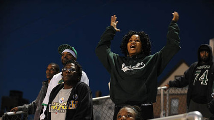 Sharaya Dorsey, 18, reacts to a play on the field Sept. 17 during a Sto-Rox home game against Neshannock.