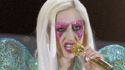 Singer Lady Gaga onstage during the 52nd Annual GRAMMY Awards.