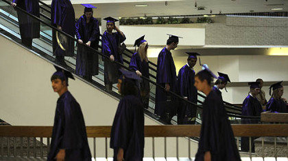 Members of the class of 2010 from Phase 4 Learning Center at the Century III Mall in West Mifflin in May.