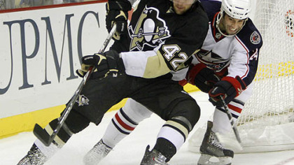 Penguins forward prospect Eric Tangradi.