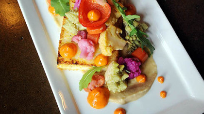 Anson Mills Polenta Cake at Brgr.