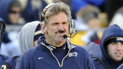 Pitt head coach Dave Wannstedt watches his team during Friday's game at Heinz Field.