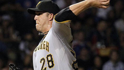Pirates pitcher Paul Maholm delivers during the second  inning of last night's loss to the Chicago Cubs.