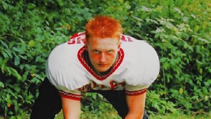 Rocco Zicarelli in his football uniform.