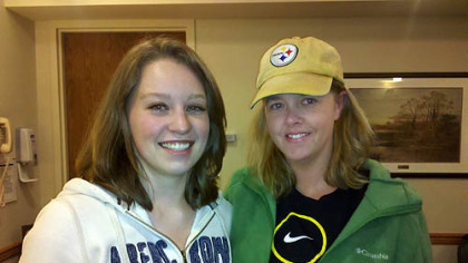 Alexandra Buchee with Susan Gebhardt, Jay's wife.