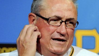 New Pirates manager Clint Hurdle speaks to reporters after being named the team's 39th manager Monday.