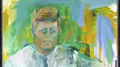 Brandon Fortune, a curator at the Smithsonian Institution's National Portrait Gallery, said that in Elaine de Kooning's 1963 oil on canvas of President John F. Kennedy, "you recognize him immediately, and you get a sense of his posture, his back pain, the sadness in his face."