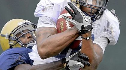 Pitt wide receiver Jonathan Baldwin has caught 15 passes for 211 yards and two touchdowns this season.