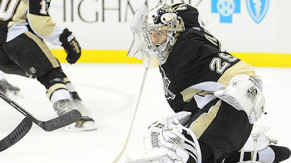 Penguins goaltender Marc-Andre Fleury has a 4-6-1 record this season.