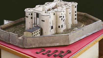 An antique maquette of the Bastille with original keys is on loan from the French National Archives to "The Bastille: Hell of the Living," an exhibition at the Bibliotheque de l'Arsenal in Paris that tells the story of the royal prison.