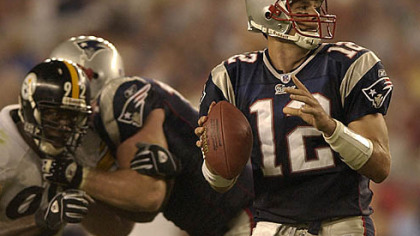 Patriots quarterback Tom Brady has a career record of 5-1 against the Steelers.