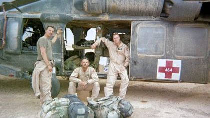 Don Bankosh, center, during his deployment in Iraq in 2003.