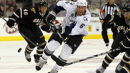 Lightning forward Ryan Malone has one goal and four assists in eight games this season.