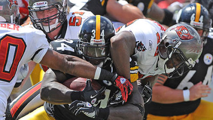 Steelers running back Rashard Mendenhall has rushed for 332 yards this season.