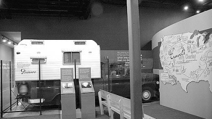Preserved in the National Steinbeck Center in Salinas, Calif., this is the pickup truck/camper that Steinbeck called "Rocinante." He drove it 10,000 miles around the nation with his dog Charley but slept in it maybe 15 nights out of 75 nights on the road. Most of the nights were in motels, resorts and hotels and a cottage and a ranch