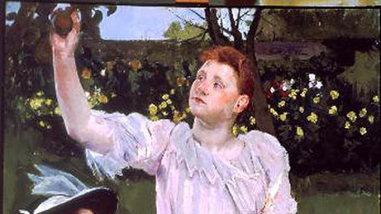 Mary Cassatt's "Young Women Picking Fruit," in the collection of the Carnegie Museum of Art, is among the images visitors taking the "In the Moment" tours may see.  The painting revived memories for one patient on a recent visit.