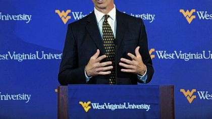 Oliver Luck, new athletic director for West Virginia University