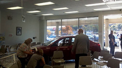 A man crashed into a state Drivers License Center in Collier.