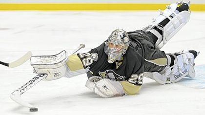 Coach Dan Bylsma: "There's a time when [Marc-Andre Fleury] has got to come up with the save."
