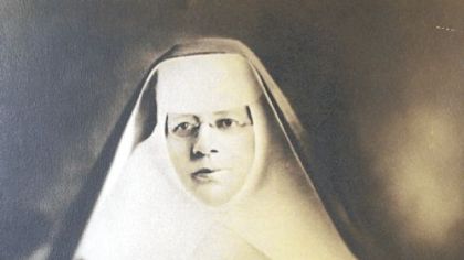 An early 19th century portrait of St. Katharine Drexel from the archives of the Sisters of Mercy in Oakland.