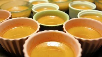 Pumpkin Custards with Ginger and Cinnamon.