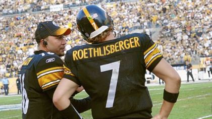 Charlie Batch, left, has worn many hats since joining the Steelers