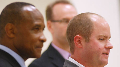 Lynn Swann, left, and Matt Shaner are co-owners of the Arena Football League team, the Pittsburgh Power.